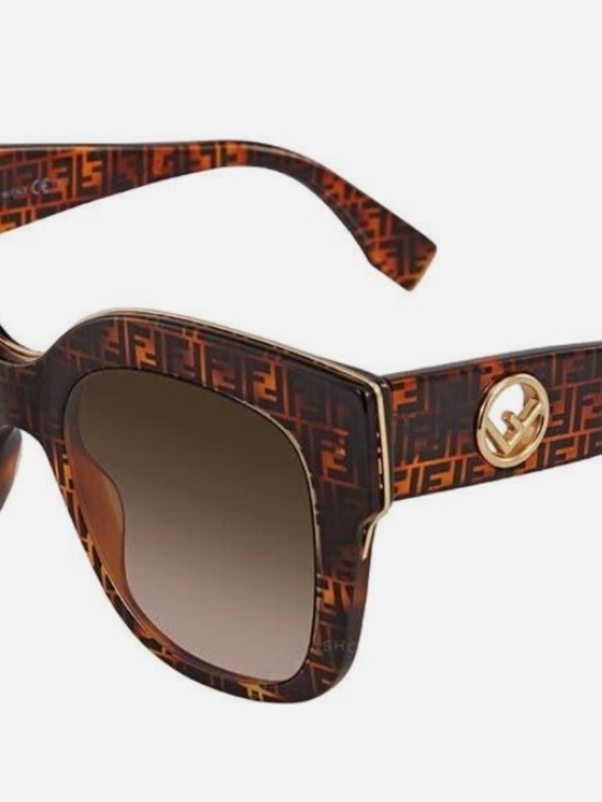 Authentic Fendi FF 0359/G/S Havana FF Logo Cat Eye Sunglasses main image 6